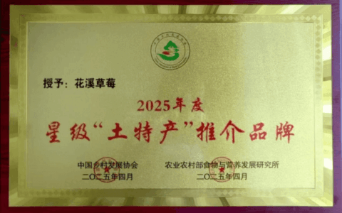 花溪草莓成功列入2025年度星级“土特产”推介品牌