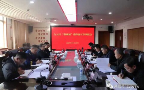 白云区“强城镇”指挥部召开工作调度会