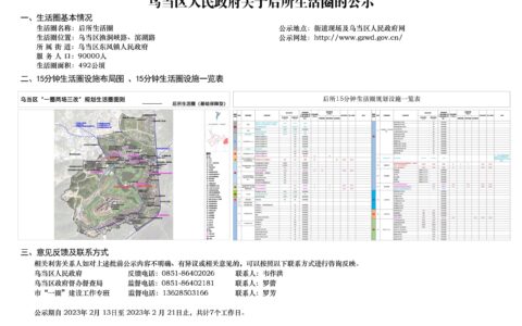 乌当区人民政府关于后所生活圈的公示
