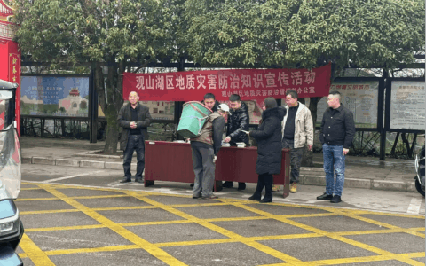 区自然资源局开展春节期间地质灾害防治知识宣传活动