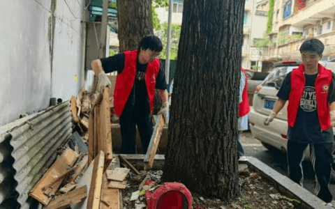 清镇市社校联动改善老旧托管院落环境