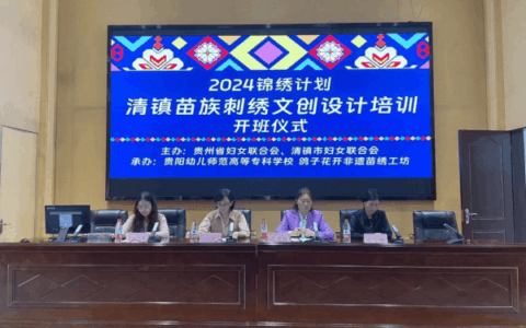 清镇市“锦绣计划”苗族刺绣文创设计培训班开班