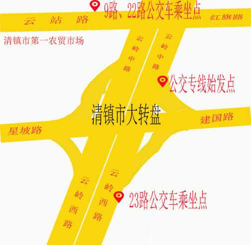 周日赶集市场乘坐公交线路指引