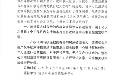 清镇市人民政府关于清镇市水晶集团片区城市棚户区改造项目（一期第三批次）红线范围内房屋调查摸底情况公示