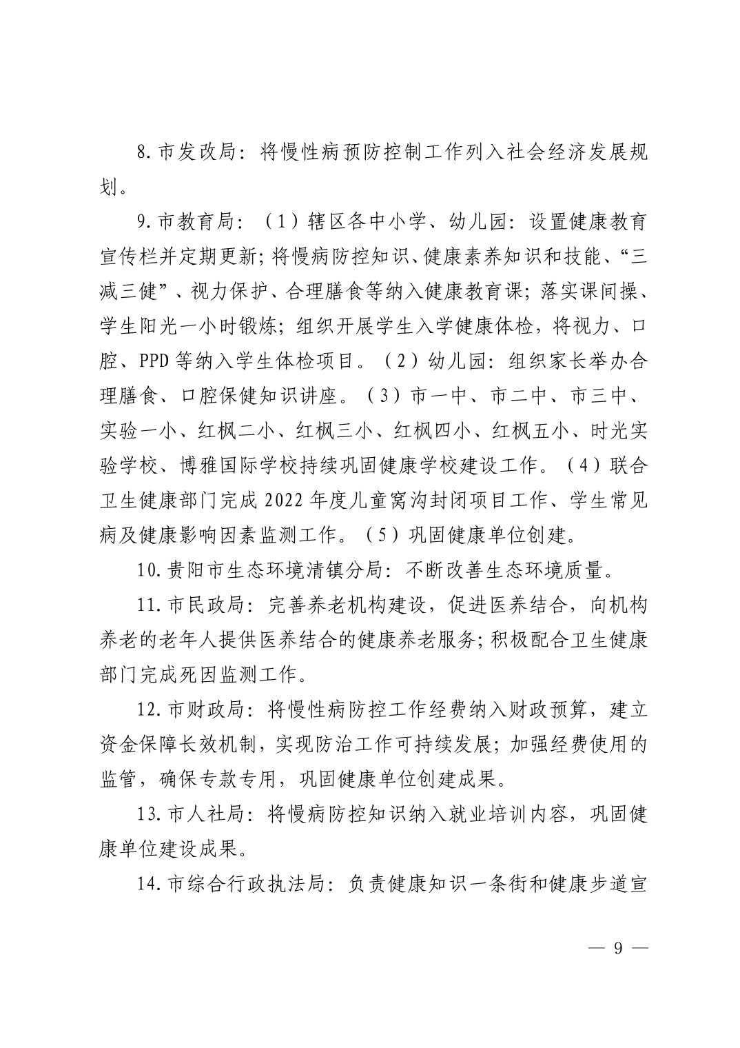清府办函〔2022〕48号 关于印发《清镇市2022年巩固国家慢性病综合防控示范区建设工作方案》的通知