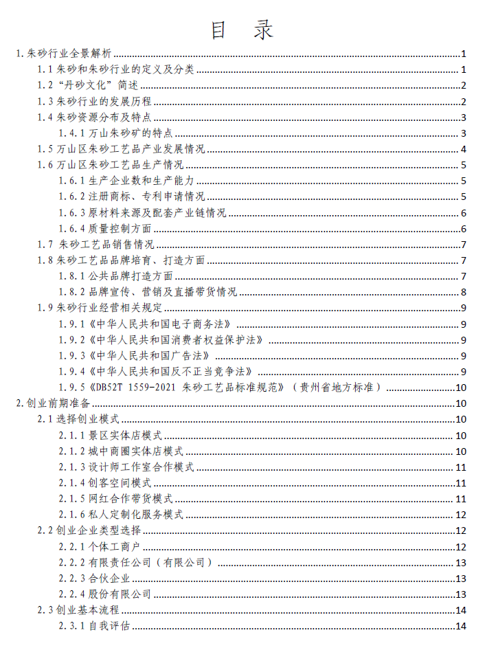 朱砂工艺品销售——贵州省“企业之家”创业宝典